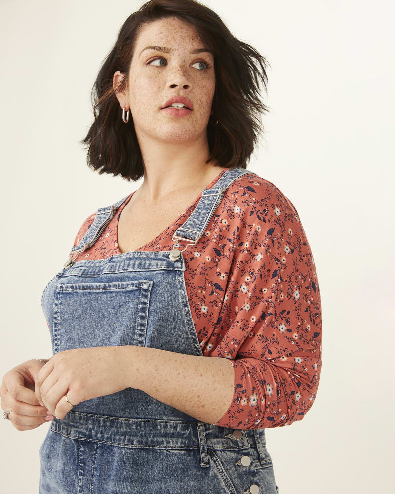 Plus Size Leah Skirt Overall Royal Blue